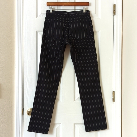 Ralph Lauren Polo Jeans 90's Vintage Embroidered Pinstripe Straight Leg Jeans 4 - Picture 4 of 15